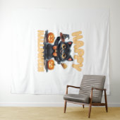 Ghost Cat T-shirt, Halloween Shirt, Spooky Schatti Wandkleed (In Situ (horizontaal))