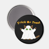 Ghost Cat Trick or treat Magneet (Voorkant / Achterkant)