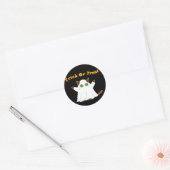 Ghost Cat Trick or treat Ronde Sticker (Envelop)