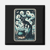 Ghost Cauldron Gothic bovennatuurlijke Tarot Kaart Magneet (Voorkant)