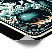 Ghost Cauldron Gothic bovennatuurlijke Tarot Kaart Poster (Hoek)