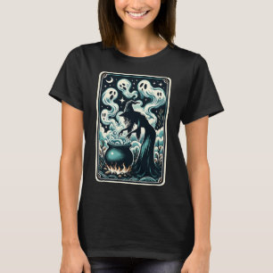 Ghost Cauldron Gothic bovennatuurlijke Tarot Kaart T-shirt