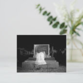 Ghost Cemetery Dark Horror Halloween Briefkaart (Staand voorkant)