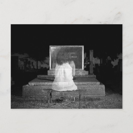 Ghost Cemetery Dark Horror Halloween Briefkaart (Voorkant)