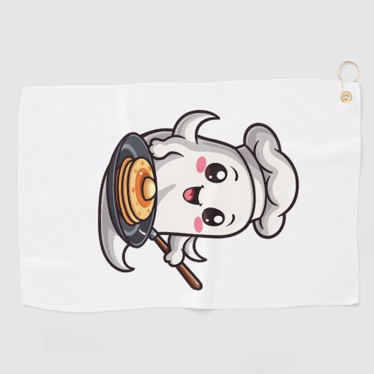 Ghost Chef - Grappig Halloween Koken T-shirt Golfhanddoek (Horizontaal)