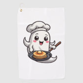 Ghost Chef - Grappig Halloween Koken T-shirt Golfhanddoek (Voorkant)
