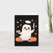 Ghost Chef Met Sushi Tray Grappig Halloween Spooky Kaart (Voorkant)