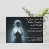 Ghost Child Halloween Kostuum Party Uitnodiging (Staand voorkant)