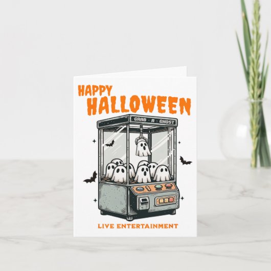 Ghost Claw Spel Happy Halloween Kaart (Voorkant)