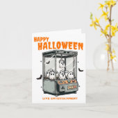 Ghost Claw Spel Happy Halloween Kaart (Gele Bloem)