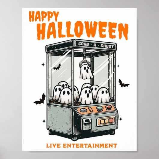 Ghost Claw Spel Happy Halloween Poster (Voorkant)