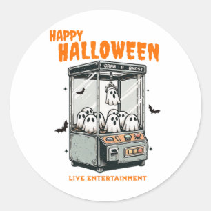 Ghost Claw Spel Happy Halloween Ronde Sticker