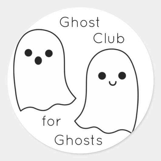 Ghost Club-Stickers Ronde Sticker (Voorkant)