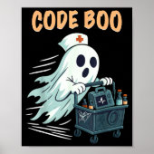 Ghost Code Boo In The Icu Nursing Gift For Hallowe Poster (Voorkant)
