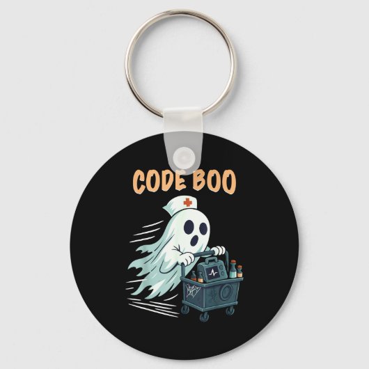 Ghost Code Boo In The Icu Nursing Gift For Hallowe Sleutelhanger (Voorkant)