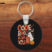 Ghost Code Boo In The Icu Nursing Nurse Halloween  Sleutelhanger (Voorkant)