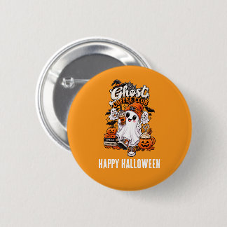 Ghost Coffee Club  HALLOWEEN Ronde Button 5,7 Cm
