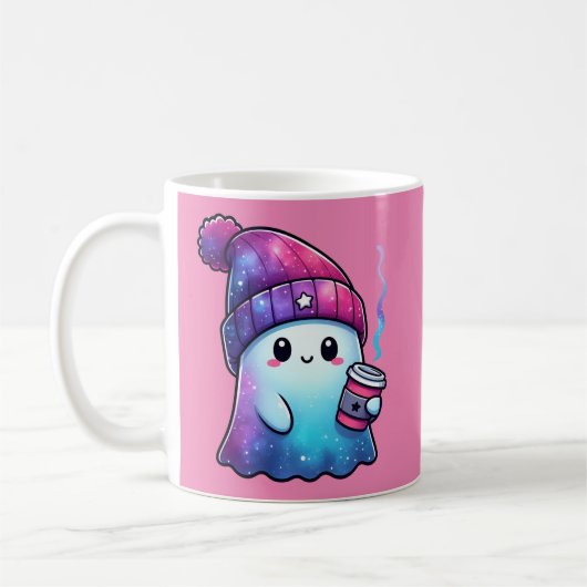 Ghost Coffee mok met ghost schattig voor koffielie (Links)