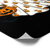 Ghost Coquette Spooky Halloween Pumpkin Traktatie Poster (Hoek)