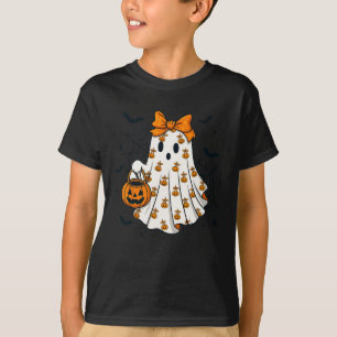 Ghost Coquette Spooky Halloween Pumpkin Traktatie T-shirt