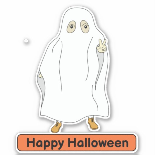 Ghost costume kind Sticker (Voorkant)