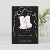Ghost Couple Baby shower Invitation Kaart (Staand voorkant)