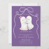 Ghost Couple Baby shower Invitation Kaart (Voorkant)