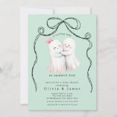 Ghost Couple Baby shower Invitation Kaart (Voorkant)