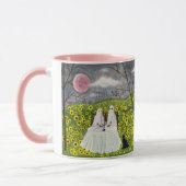 Ghost Couple met Flowers Art Mok (Links)