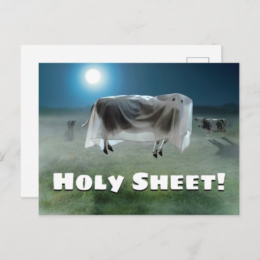 Ghost Cow Uitnodiging Briefkaart (Voorkant / Achterkant)