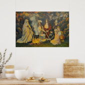 Ghost Cowboy Costume Jack O Lantern Pumpkin Poster (Keuken)