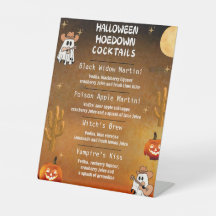 Ghost Cowboy Halloween Hoedown Cocktail Menukaart