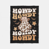 Ghost Cowboy Pet Bats Rodeo Western Halloween Fleece Deken (Voorkant)