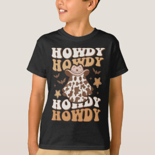 Ghost Cowboy Pet Bats Rodeo Western Halloween T-shirt