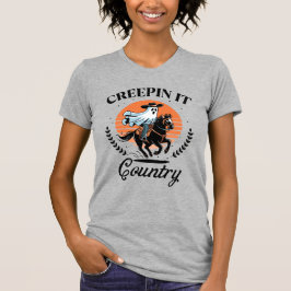 Ghost Cowboy Riding Horse Halloween T-shirt