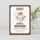 Ghost Cowboy Uitnodiging voor verjaardag (Staand voorkant)