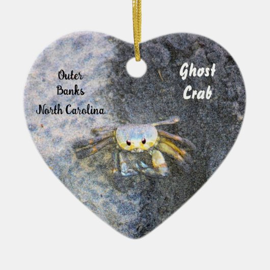 Ghost Crab Heart Shaped Ornament (Voorkant)