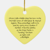 Ghost Crab Heart Shaped Ornament (Achterkant)