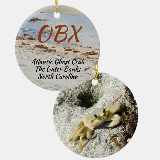 Ghost Crab OBX North Carolina Fotografisch Keramisch Ornament