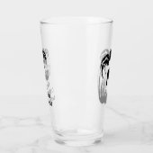 Ghost Crab Silhouette Casting a Shadow Monogram Glas (Links)