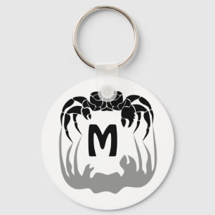 Ghost Crab Silhouette Casting a Shadow Monogram Sleutelhanger