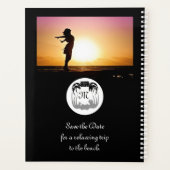 Ghost Crab Silhouette en Shadow Monogram Foto Planner (Achterkant)
