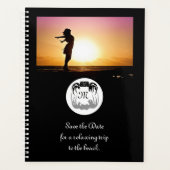 Ghost Crab Silhouette en Shadow Monogram Foto Planner (Voorkant)