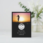 Ghost Crab Silhouette en Shadow Monogram Foto Uitnodiging Briefkaart (Staand voorkant)