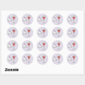  Ghost & Creepy Cocktail Ronde Sticker (Vel)