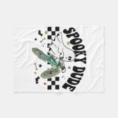 Ghost Cycling Fietsretro Halloween Party C Fleece Deken (Voorkant (Horizontaal))