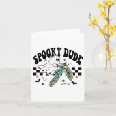 Ghost Cycling Fietsretro Halloween Party C Kaart (Gele Bloem)