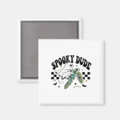 Ghost Cycling Fietsretro Halloween Party C Magneet (Voorkant / Achterkant)