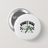 Ghost Cycling Fietsretro Halloween Party C Ronde Button 5,7 Cm (Voorkant /achterkant)