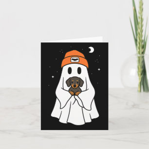 Ghost Dachshund Doxie Dierenvriend Halloween Beeni Kaart
